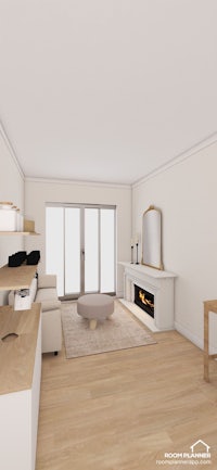 a 3d rendering of a living room